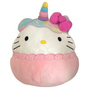 Squishmallow Hello Kitty Unicorn Cupcake Rainbow Sprinkles 24"